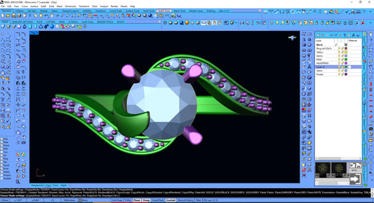 Intersect Ring 3D Modeling In Rhino 3D Similar To MatrixGold, Tutorial