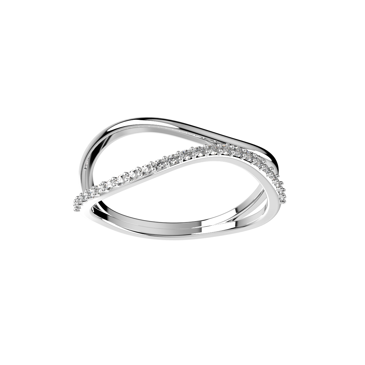 Light Women Ring Only 2.5 Grams Gold 18K, 3D Print Model -X003