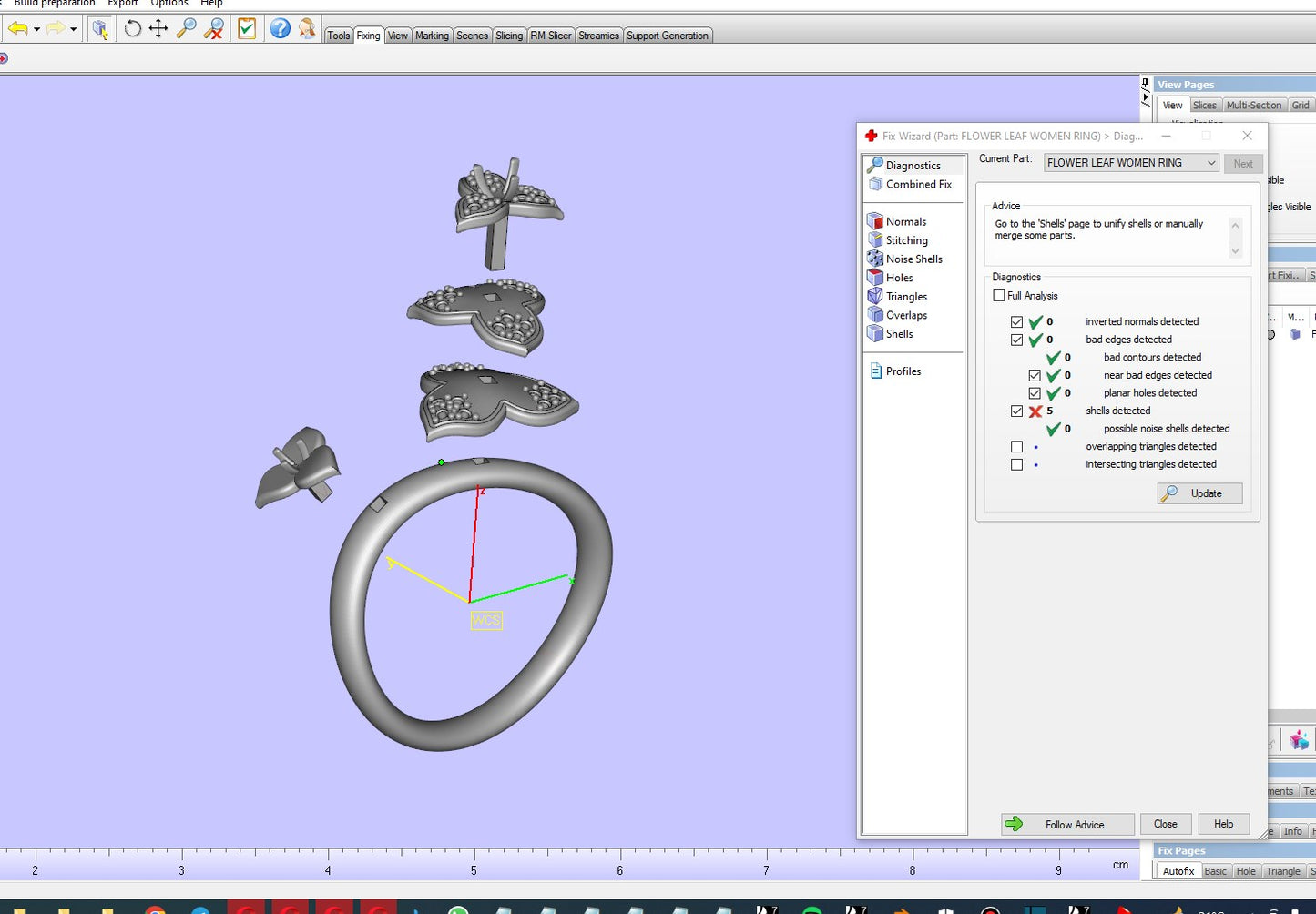 Diamond Flower Leaf Women Ring 3D CAD Design-R001G 3D PRINT MODEL