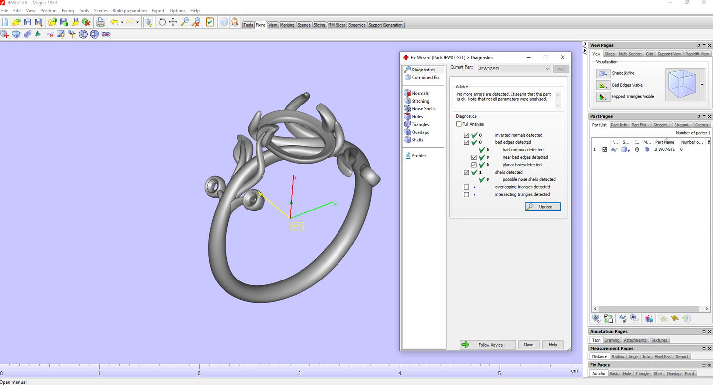 Jewelry Flower Women Ring Oval Cabochon Gemstone 3D CAD Design-JFW07