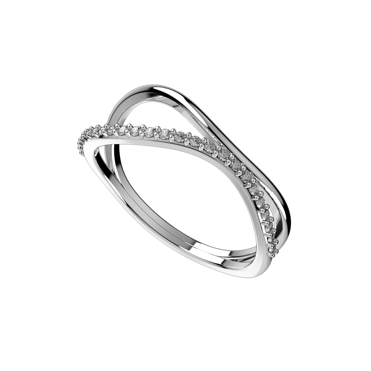 Light Women Ring Only 2.5 Grams Gold 18K, 3D Print Model -X003