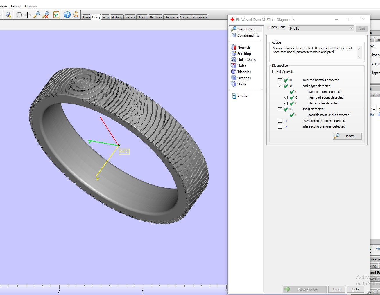 Wedding Set Rings Finger Print Styles CAD Design- CC125M 3D print model