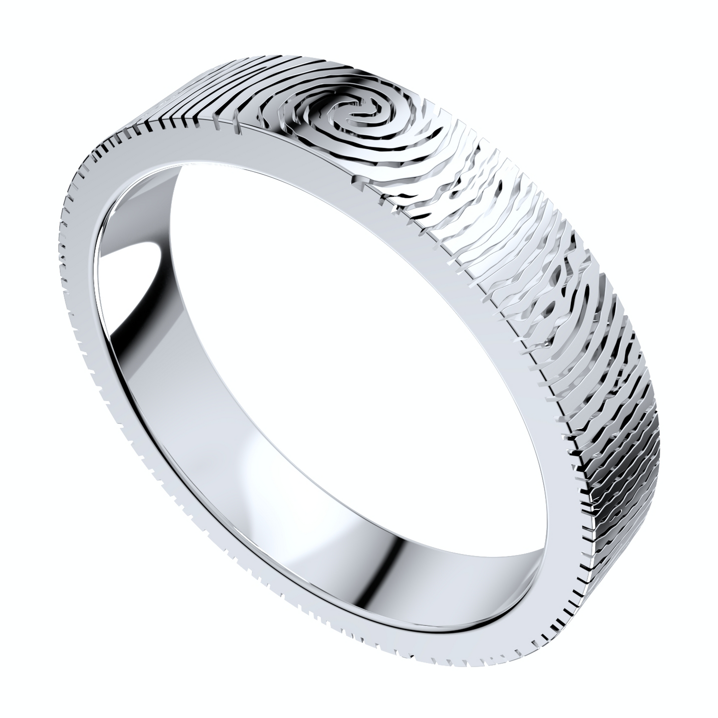 Wedding Set Rings Finger Print Styles CAD Design- CC125M 3D print model