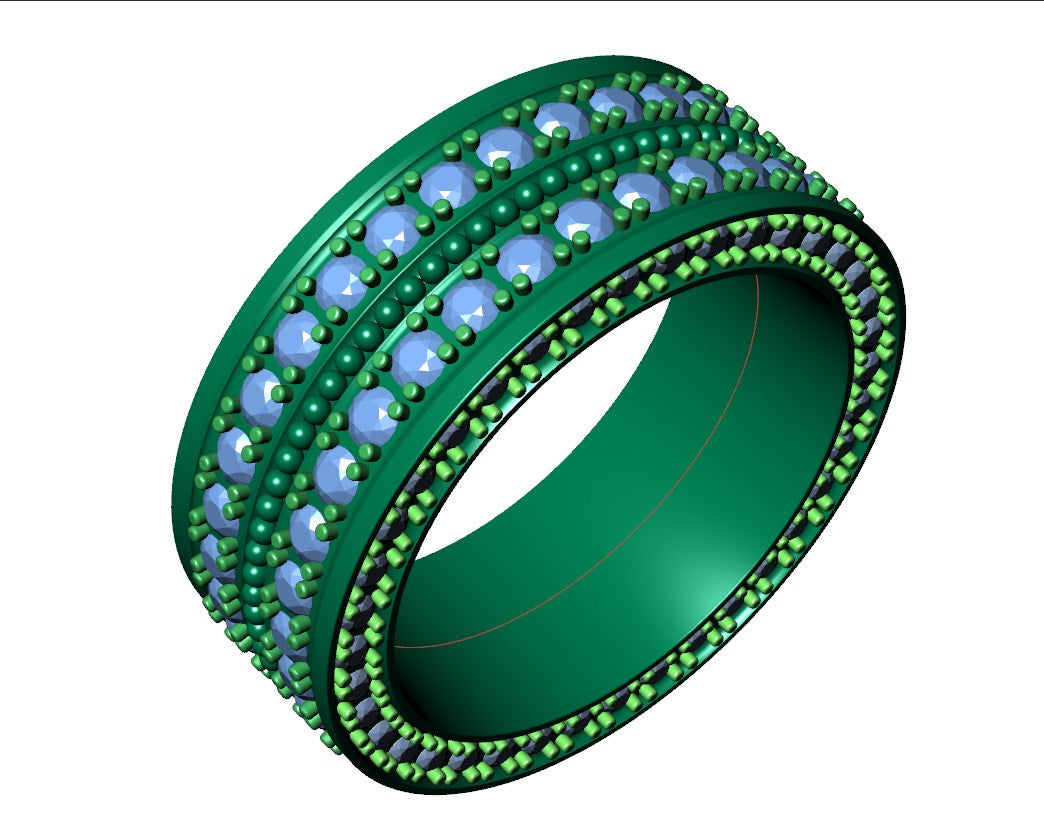 Wedding Ring For Men And Women 9 mm Wide Design-PSJM001V12VE 3D print model