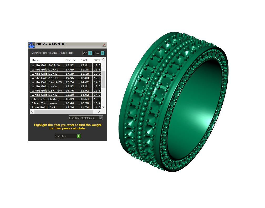 Wedding Ring For Men And Women 9 mm Wide Design-PSJM001V12VE 3D print model