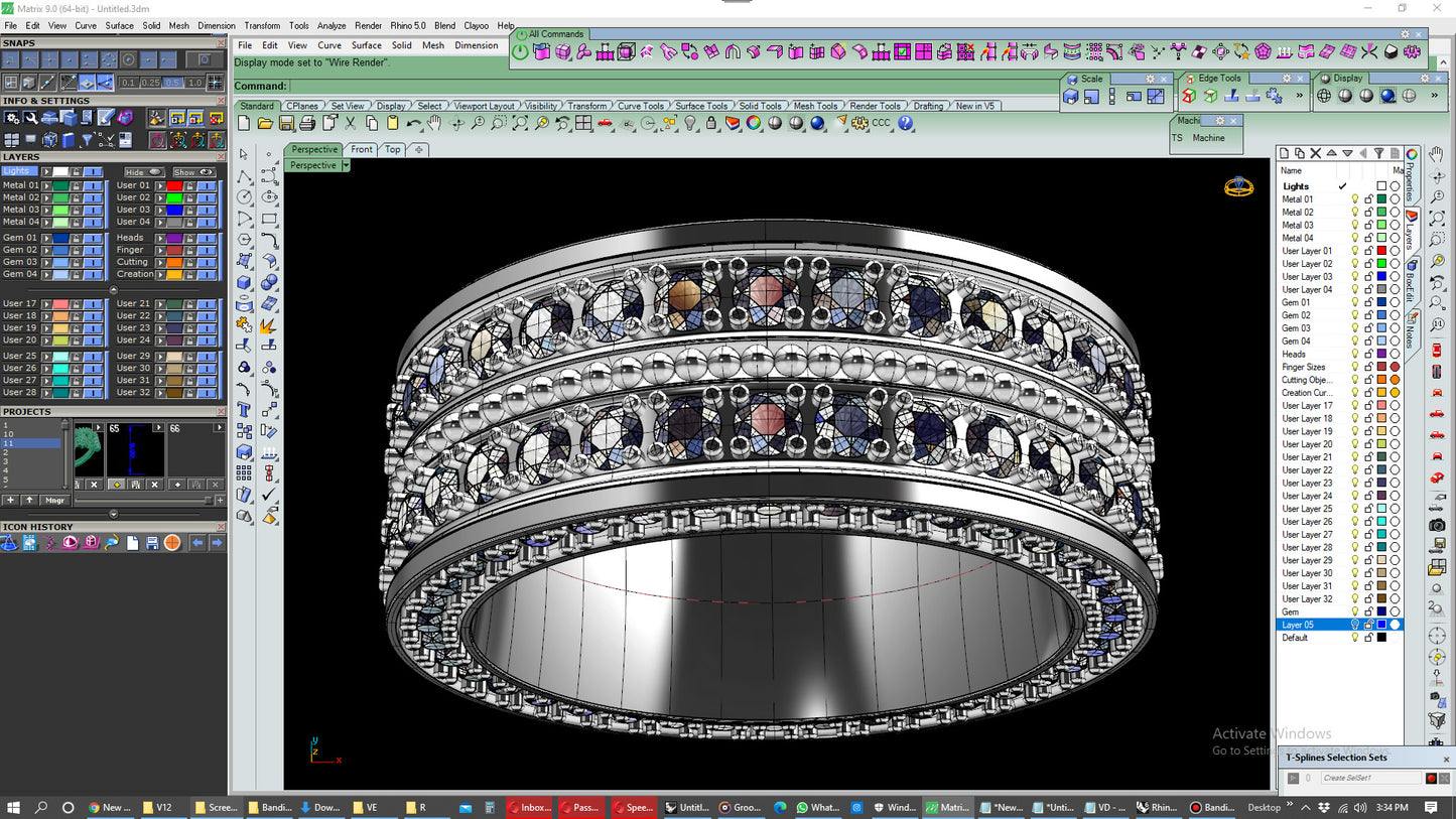 Wedding Ring For Men And Women 9 mm Wide Design-PSJM001V12VE 3D print model