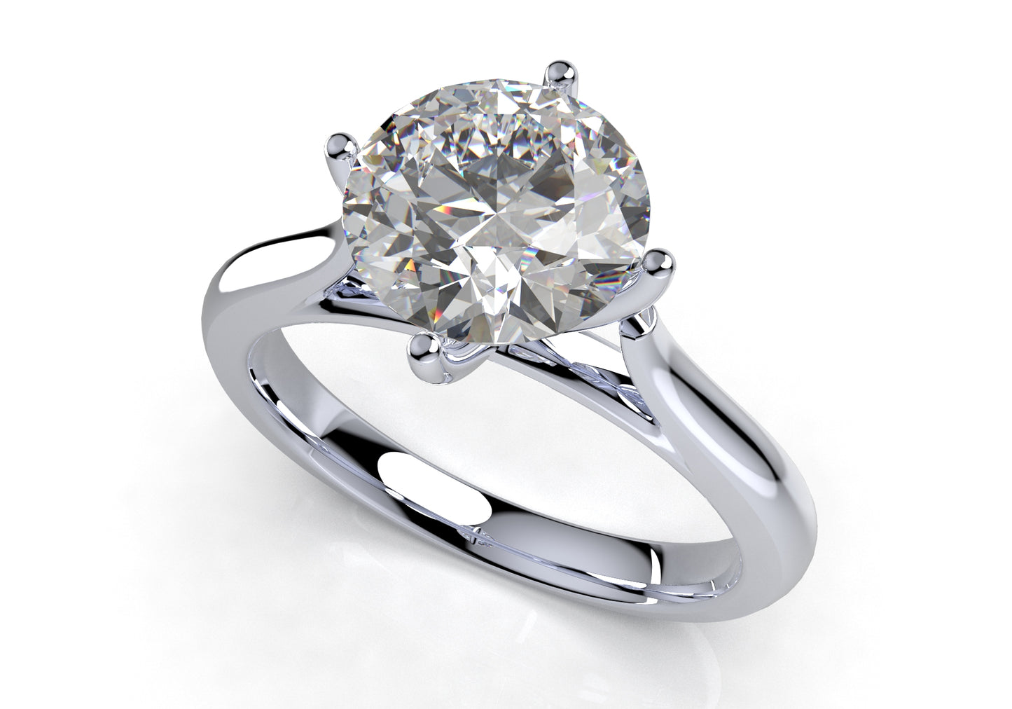 Engagement Ring Solitaire CAD Design-CC119 3D print model