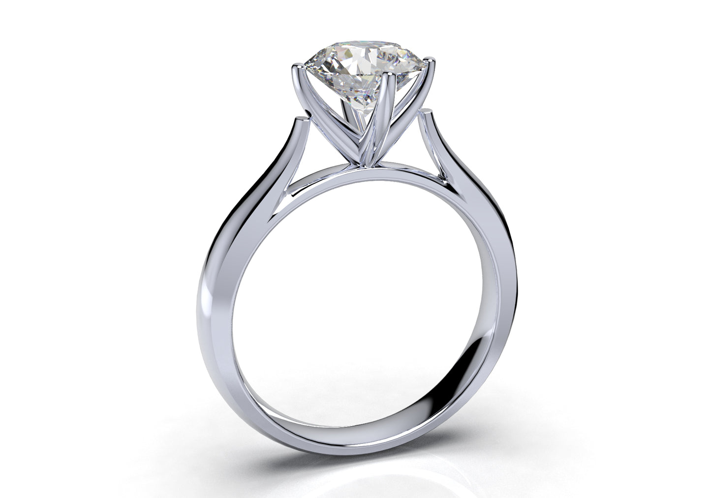 Engagement Ring Solitaire CAD Design-CC119 3D print model