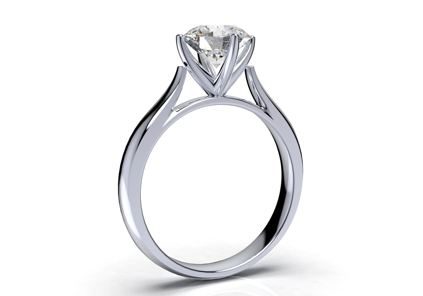 Engagement Ring Solitaire CAD Design-CC119 3D print model
