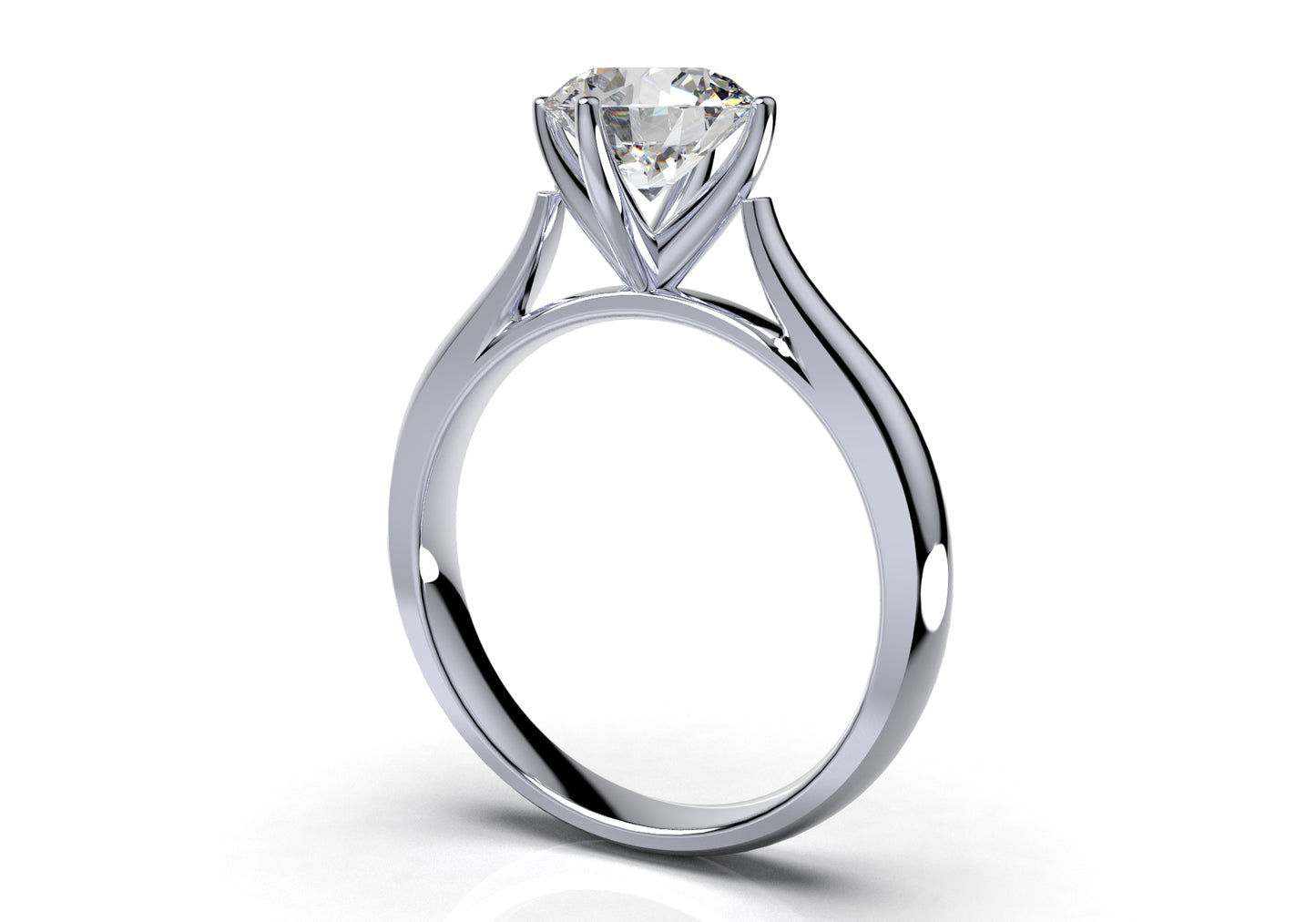Engagement Ring Solitaire CAD Design-CC119 3D print model