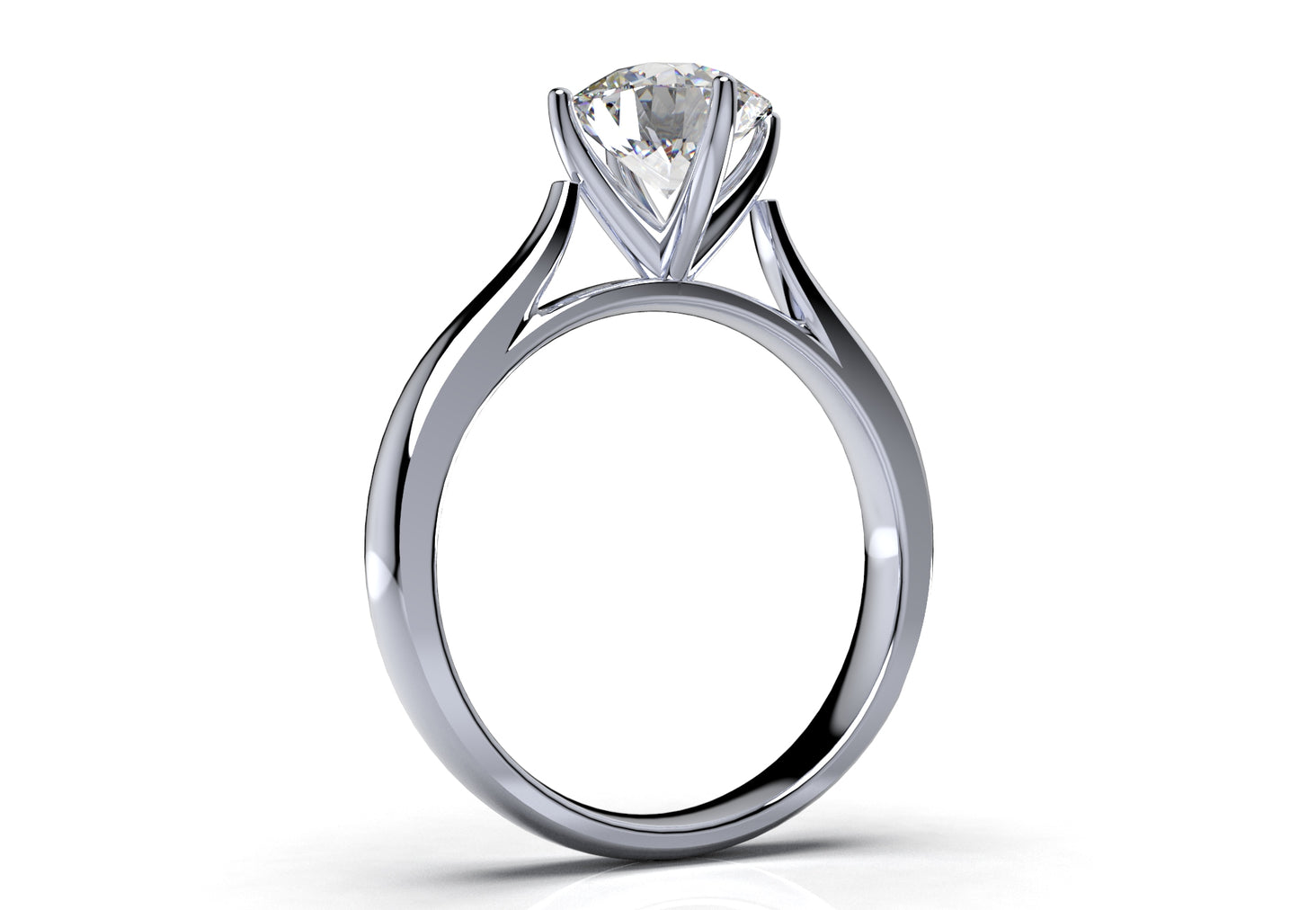 Engagement Ring Solitaire CAD Design-CC119 3D print model
