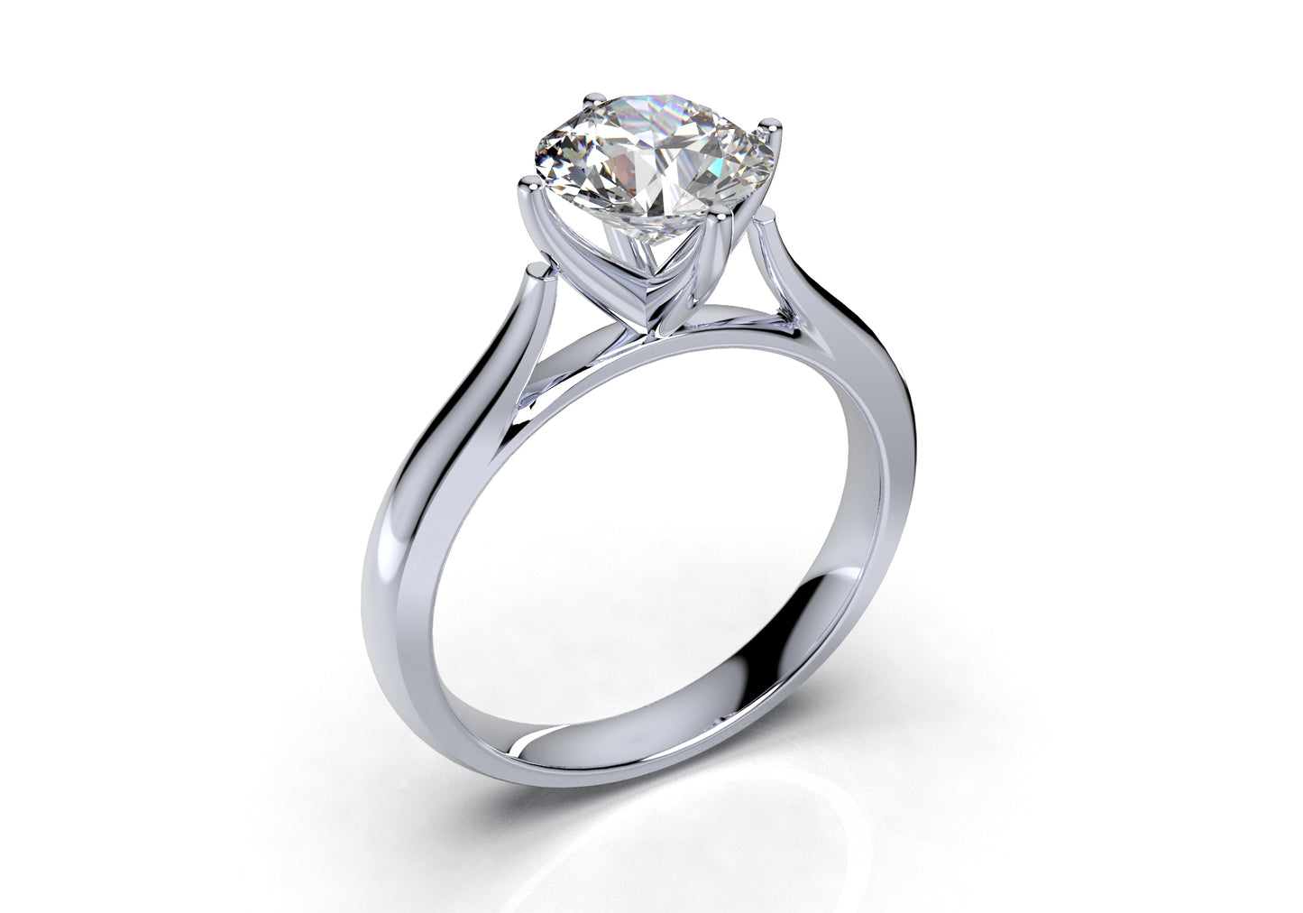 Engagement Ring Solitaire CAD Design-CC119 3D print model