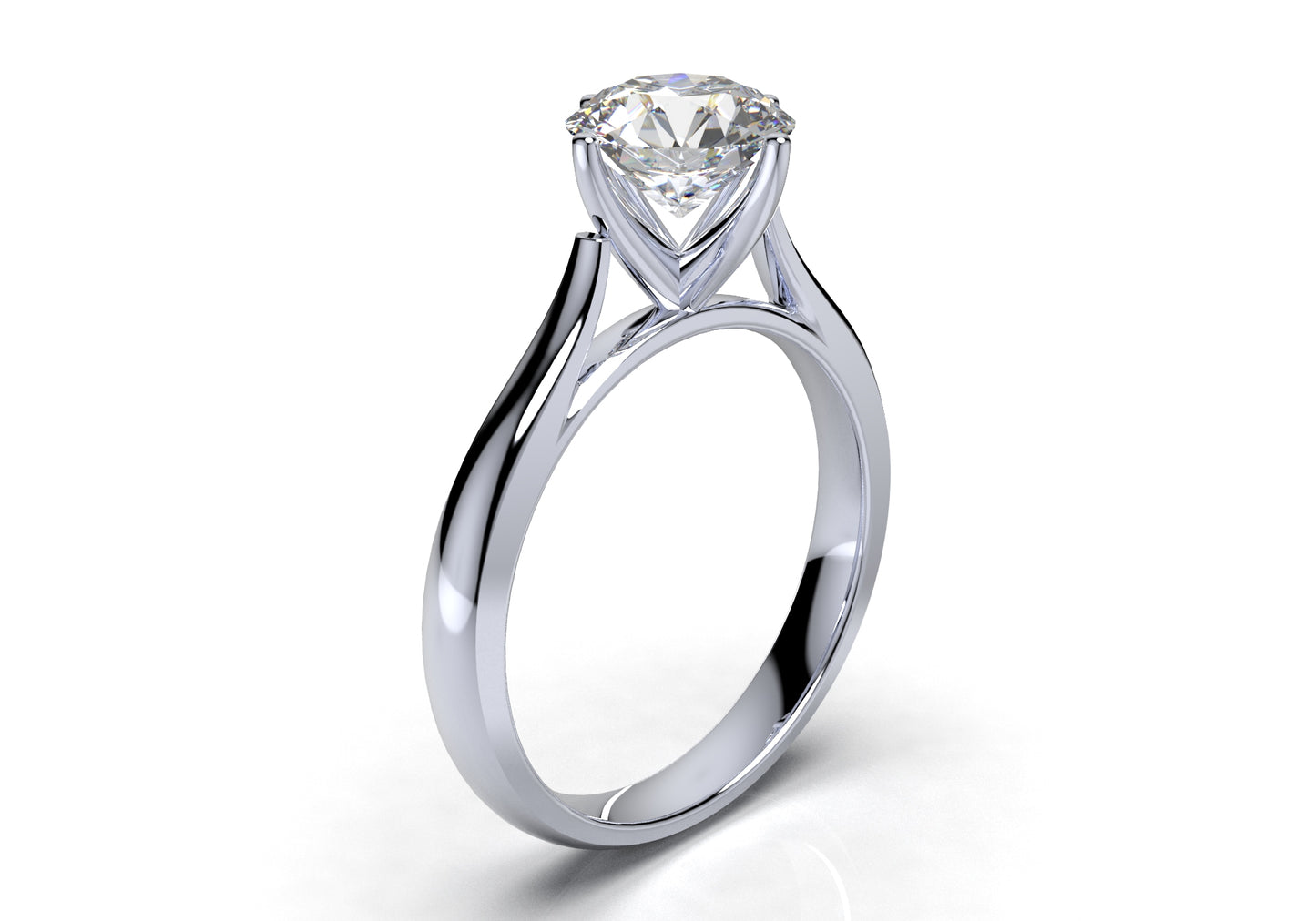 Engagement Ring Solitaire CAD Design-CC119 3D print model