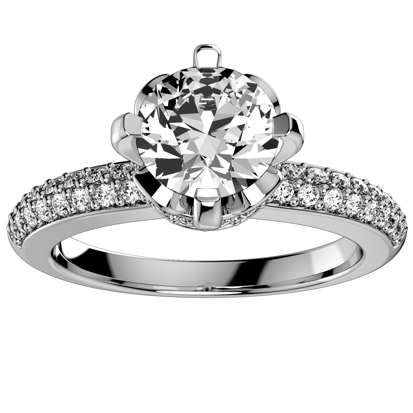 Engagement Solitaire Diamond Ring 3D CAD Design-CC117 3D print model