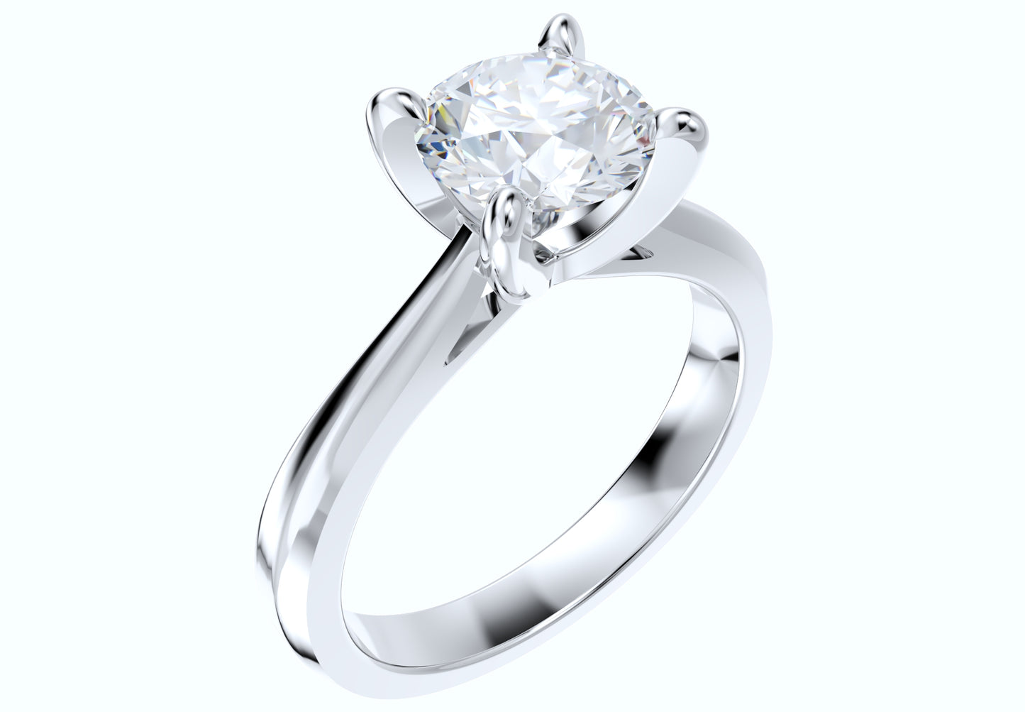 Engagement Ring Design STL CAD file Download model Size 5 US CA5 3D Print Model