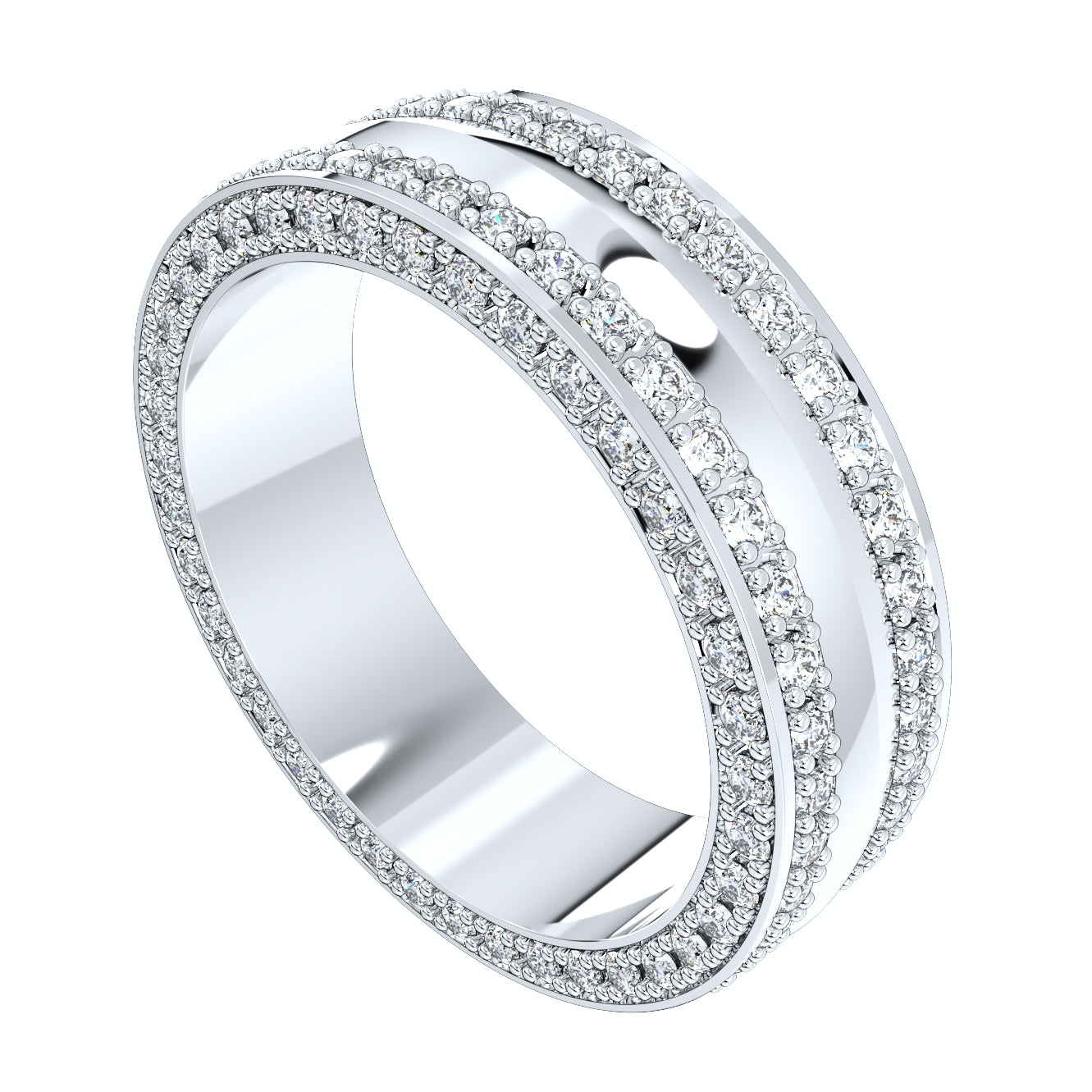 Wedding Ring Set Band Ring Men Ring CAD Design-PSJM001V4-12 3D print model
