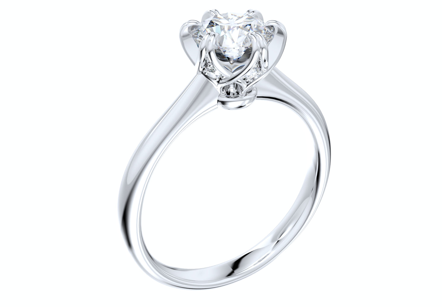 Jewelry Engagement Ring Diamond Basket CAD Design-CC38-5.8mm
