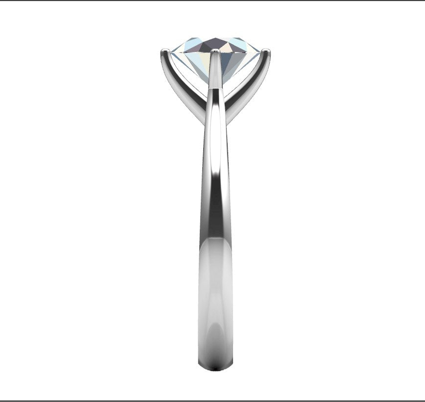 Engagement Ring Solitaire CAD Design-CC119 3D print model