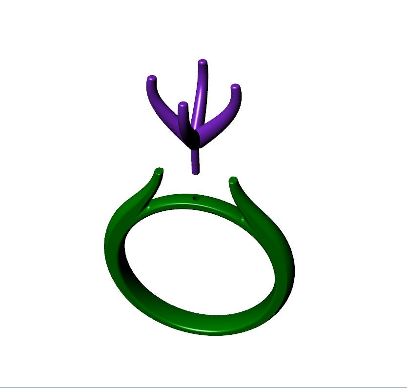 Engagement Ring Solitaire CAD Design-CC119 3D print model