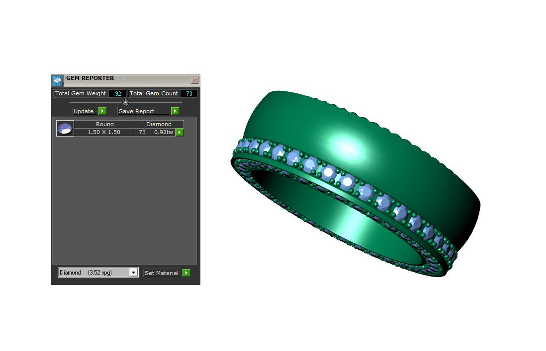 Wedding Ring Set Women Men Ring CAD Design-PSJM001V2