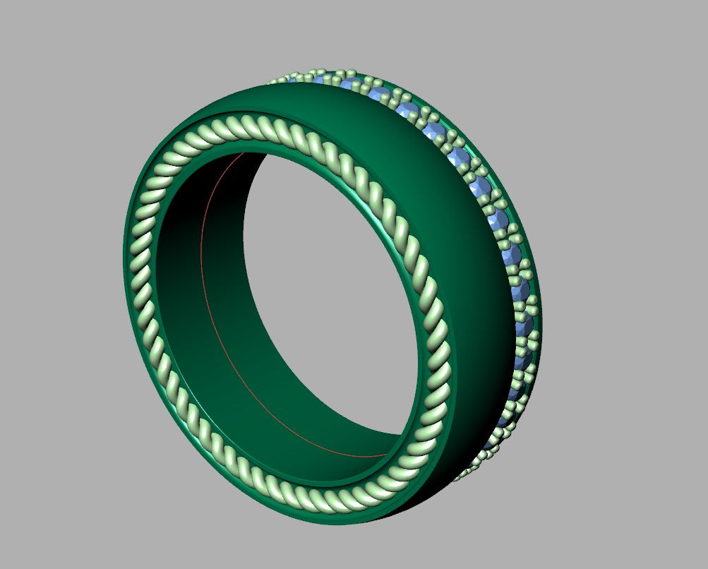 Wedding Ring Set Women Men Ring CAD Design-PSJM001V2