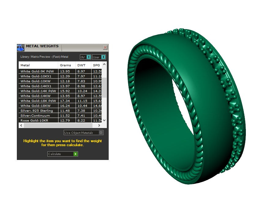 Wedding Ring Set Women Men Ring CAD Design-PSJM001V2