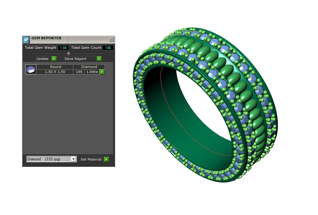 Wedding Set Ring Women Men Ring CAD Design-PSJM001V10