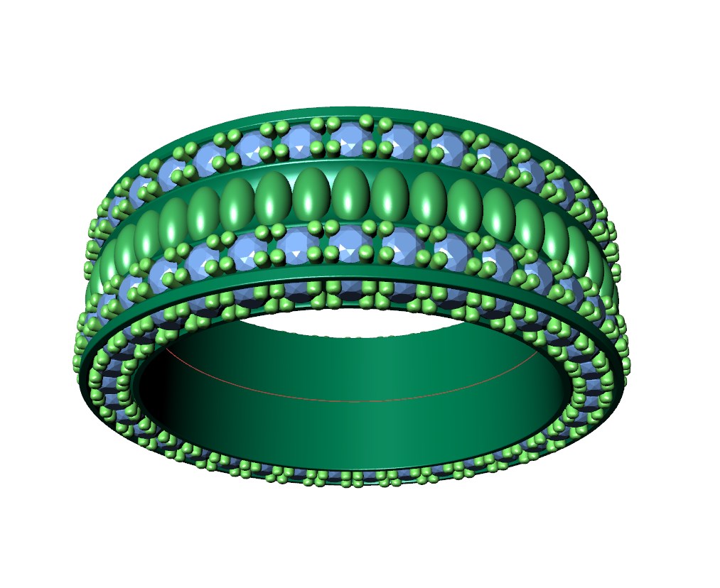 Wedding Set Ring Women Men Ring CAD Design-PSJM001V10
