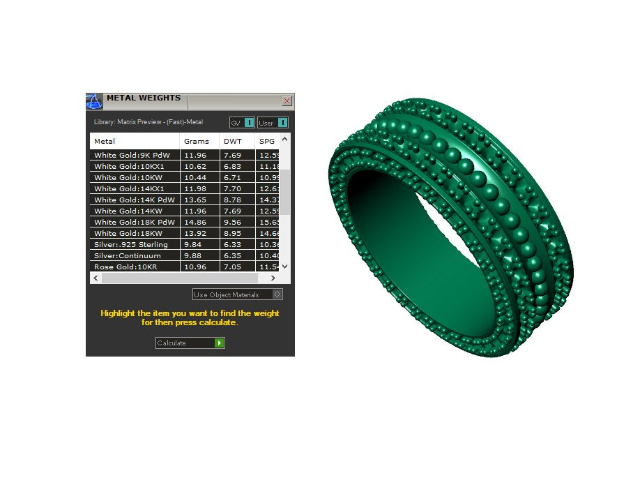 Wedding Set Ring Women Men Ring CAD Design-PSJM001V11