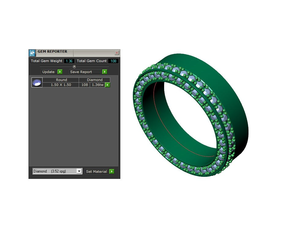 Wedding Set Rings For Women And Men CAD Design-PSJM001V17 3D print model