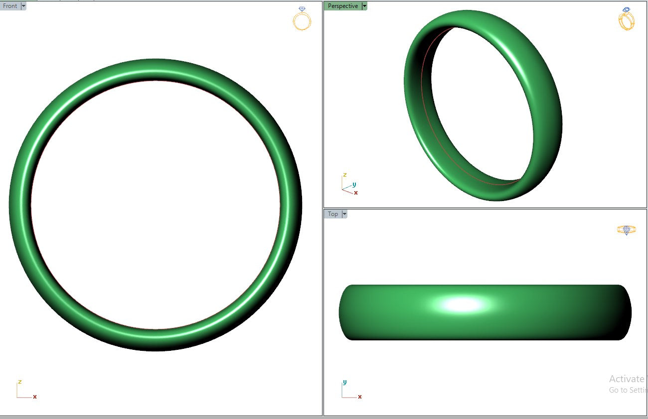 Wedding Set Infinity Ring Size 13 US CAD Design-CC103 3D Print Model