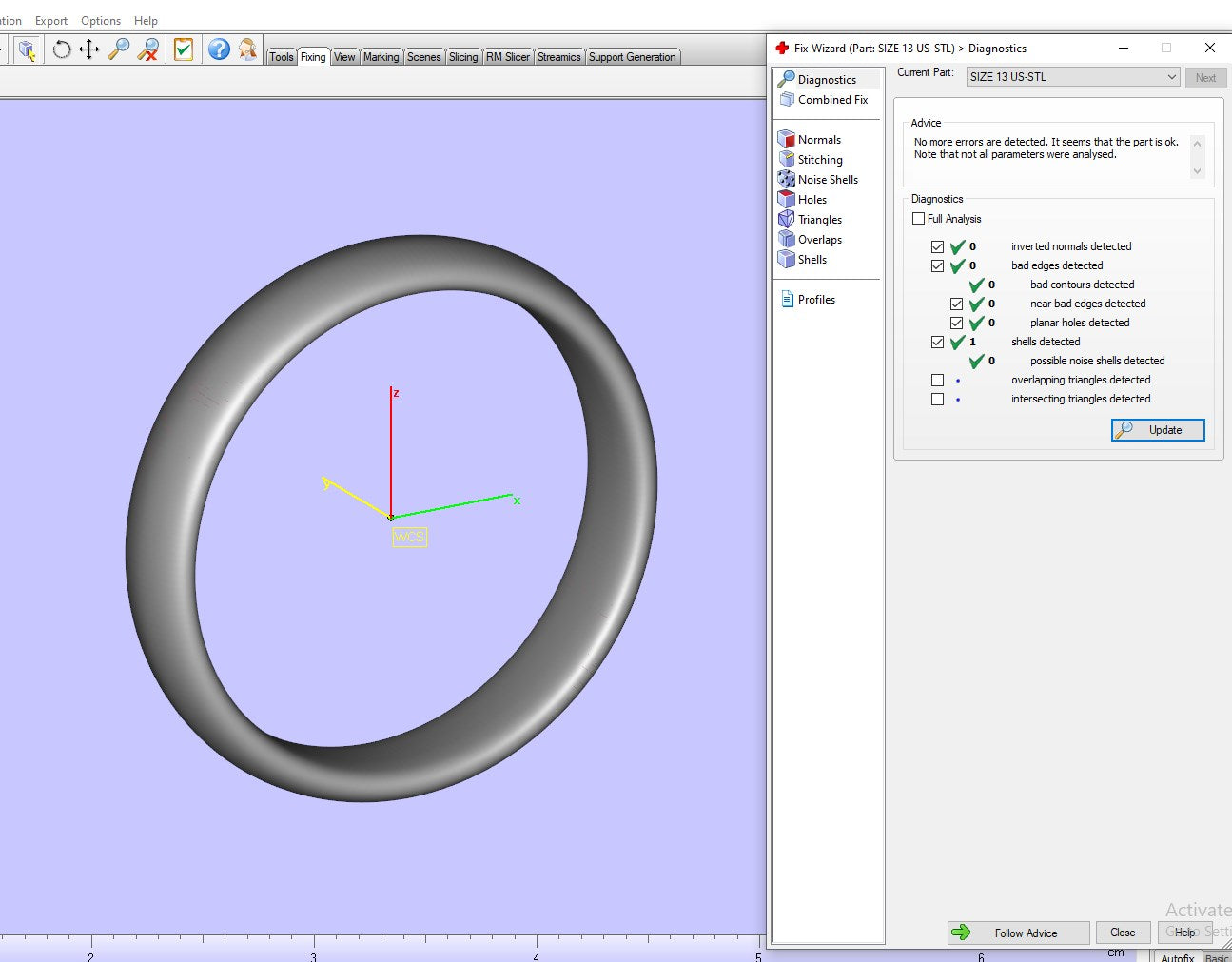 Wedding Set Infinity Ring Size 13 US CAD Design-CC103 3D Print Model