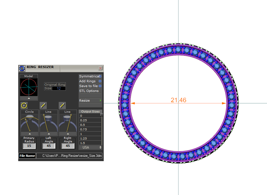 Wedding Ring Set Band Ring Men Ring CAD Design-PSJM001V4-12 3D print model