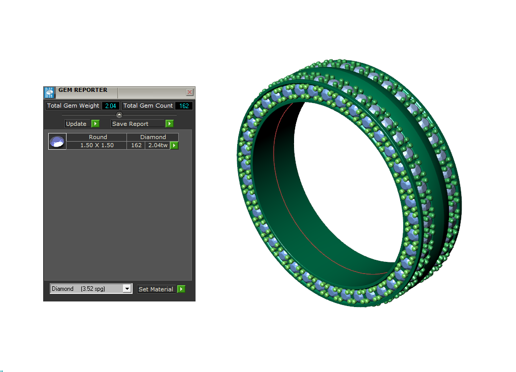Wedding Ring Set Band Ring Men Ring CAD Design-PSJM001V4-12 3D print model