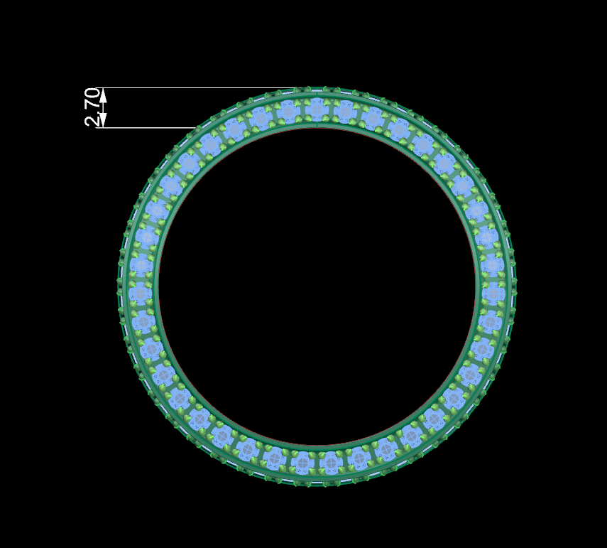 Wedding Ring Set Band Ring Men Ring CAD Design-PSJM001V4-12 3D print model