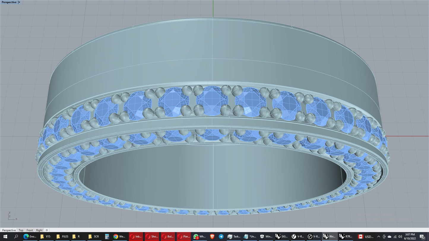Wedding Set Ring Women Men Ring CAD Design-PSJM001V15 3D print model