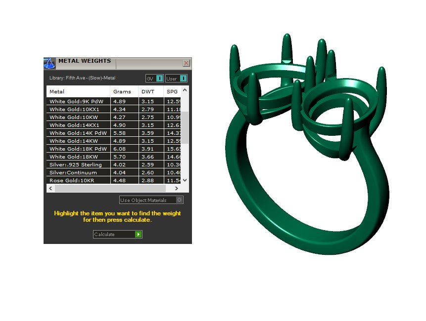 Cocktail Ring Design Sapphire Oval - Pear Ruby Gesmtone-JCNP-03 3D PRINT MODEL DOWNLOADABLE