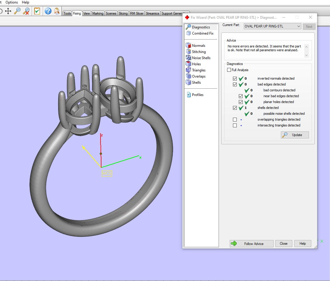 Cocktail Ring Design Oval And Pear Shape Gesmtone-JCNP-04 3D PRINT MODEL DOWNLOADABLE