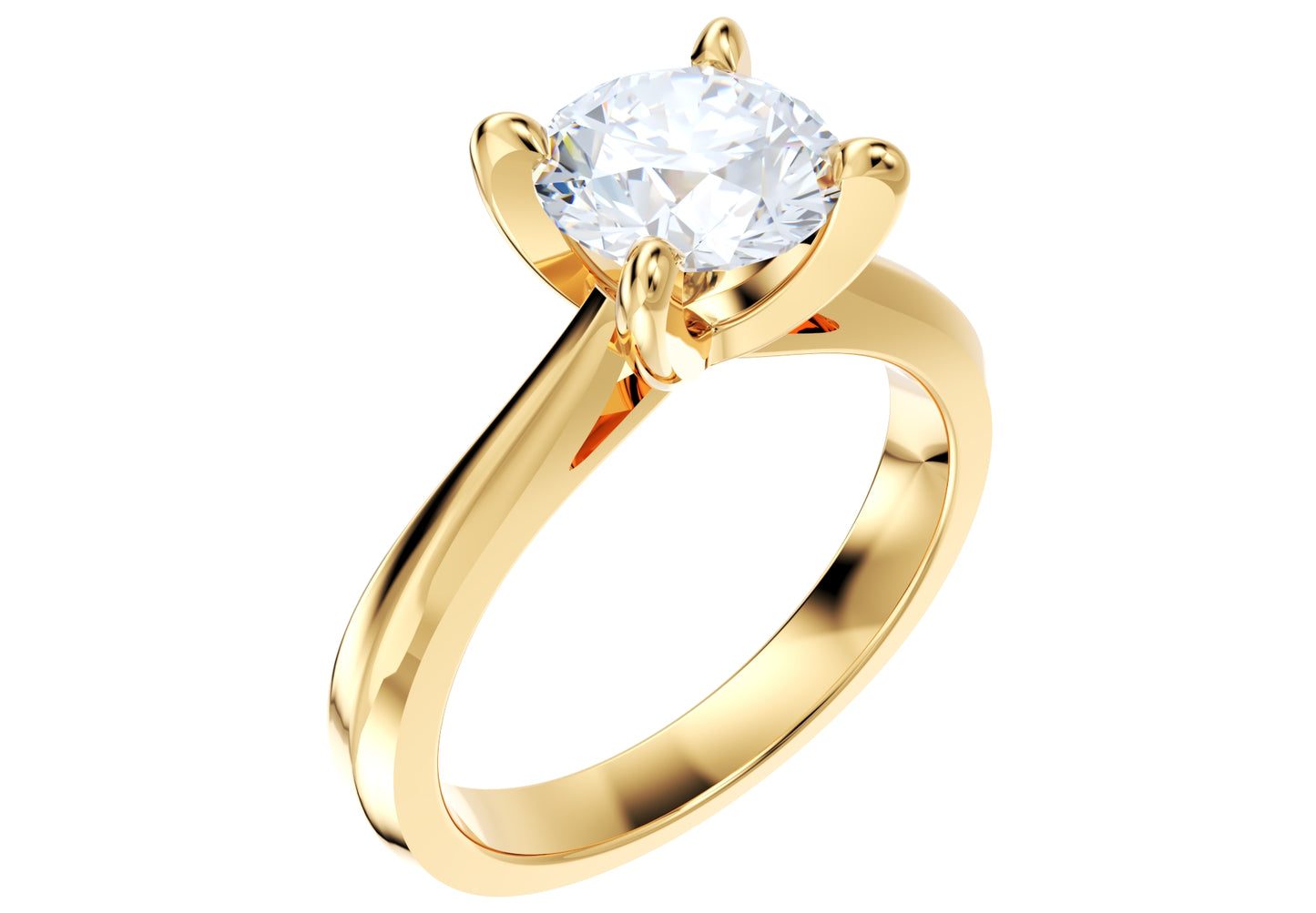 Engagement Ring Design STL CAD file Download model Size 5 US CA5 3D Print Model