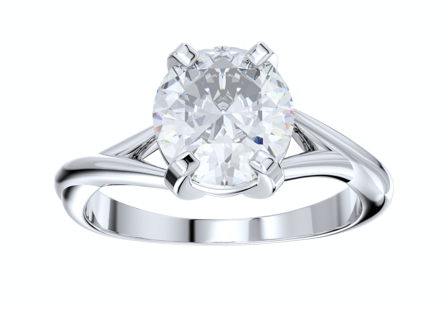 Twisted Oval Gemstone Engagement Ring 3D CAD Design-O11031OR