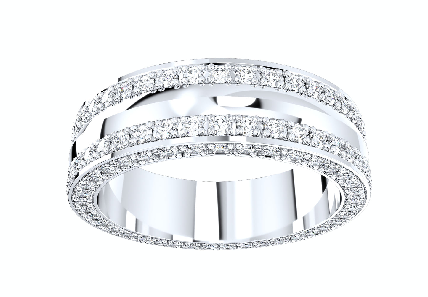 Wedding Ring Set Band Ring Men Ring CAD Design-PSJM001V4-12 3D print model