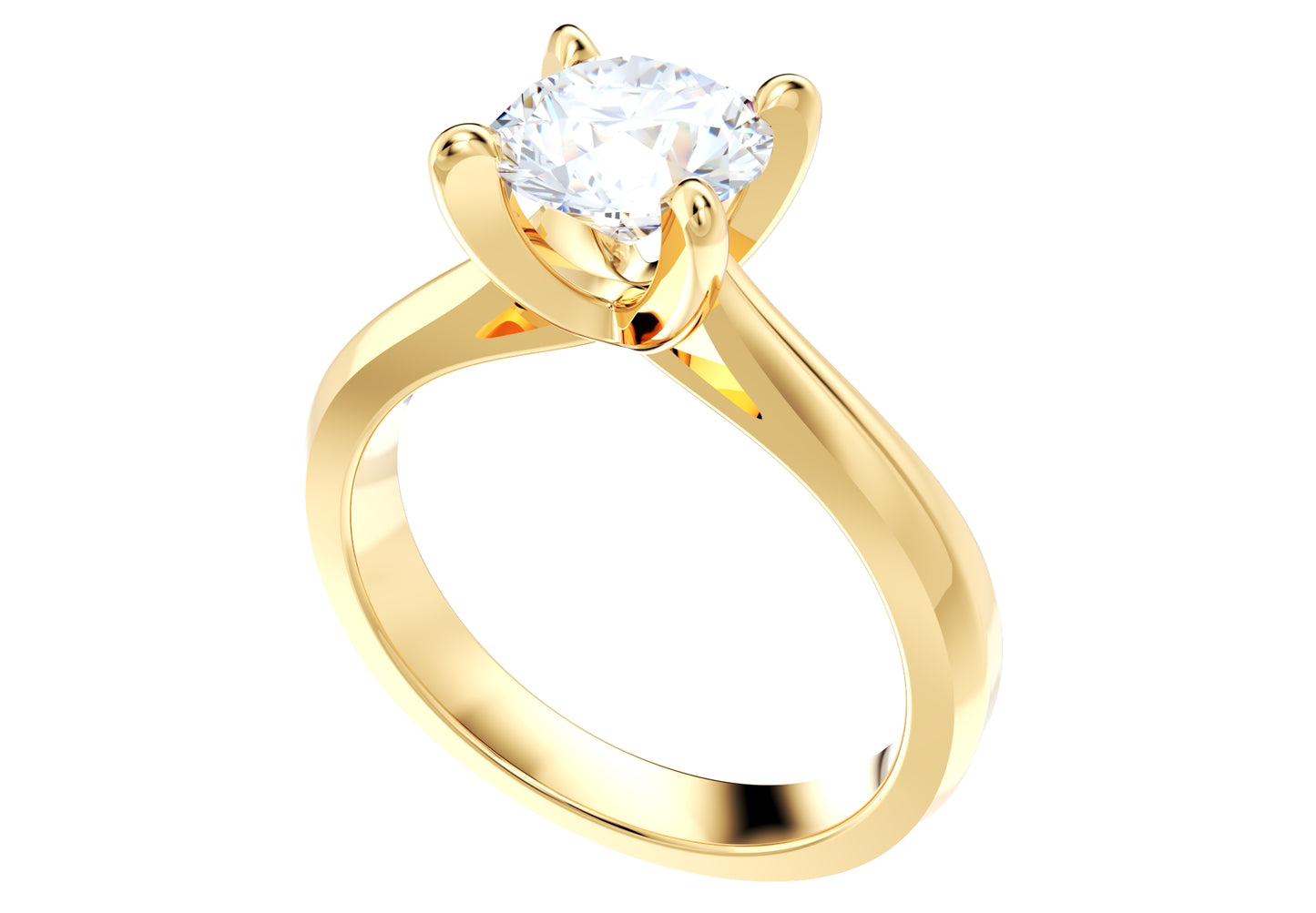 Engagement Ring Design STL CAD file Download model Size 5 US CA5 3D Print Model