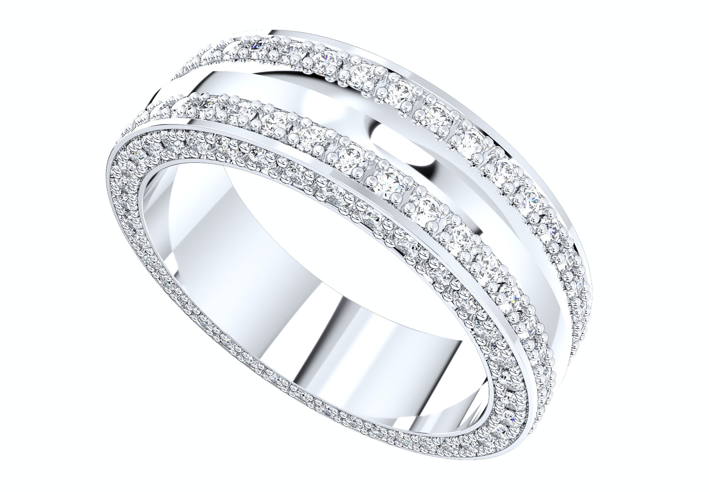 Wedding Ring Set Band Ring Men Ring CAD Design-PSJM001V4-12 3D print model