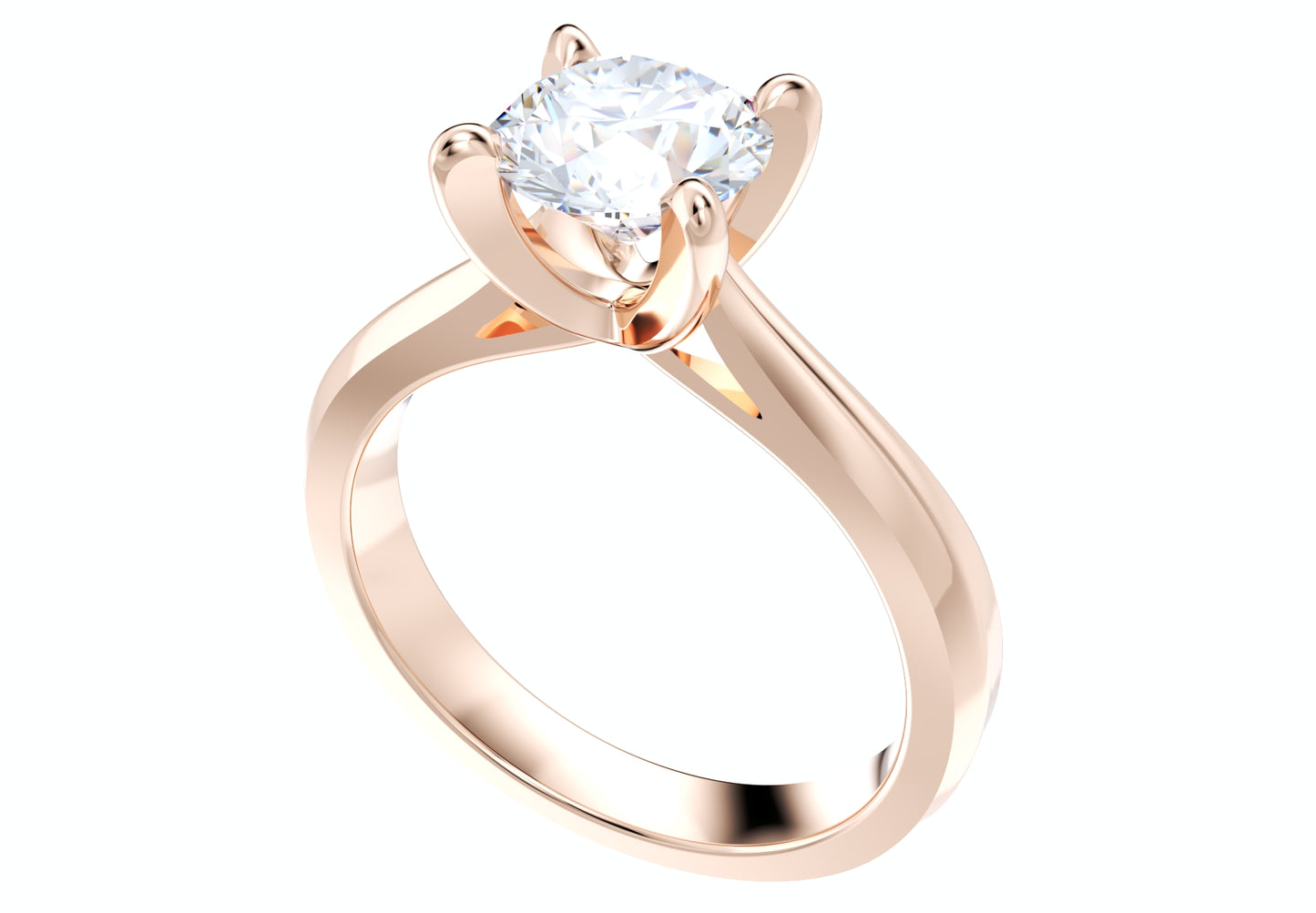 Engagement Ring Design STL CAD file Download model Size 5 US CA5 3D Print Model