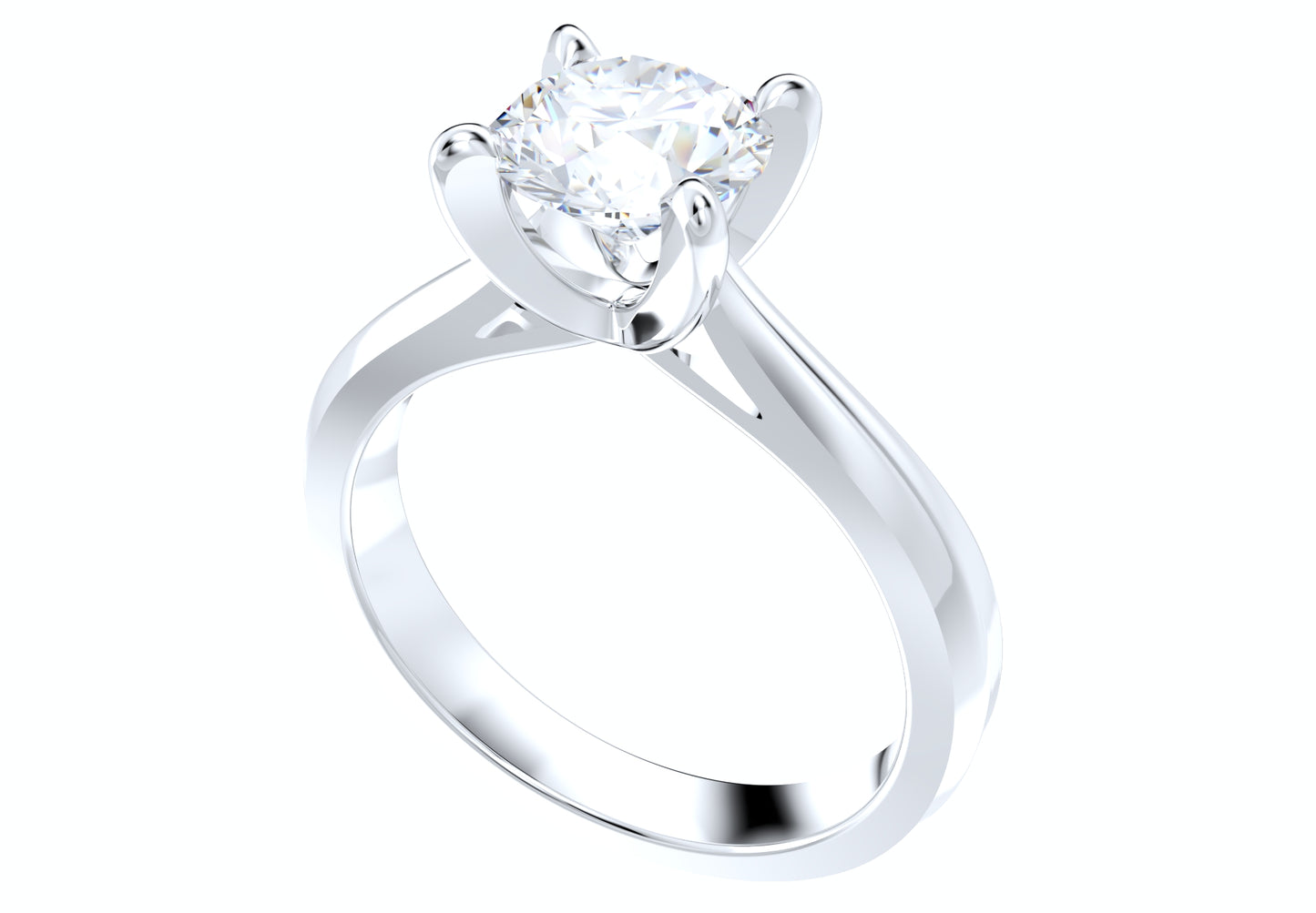Engagement Ring Design STL CAD file Download model Size 5 US CA5 3D Print Model