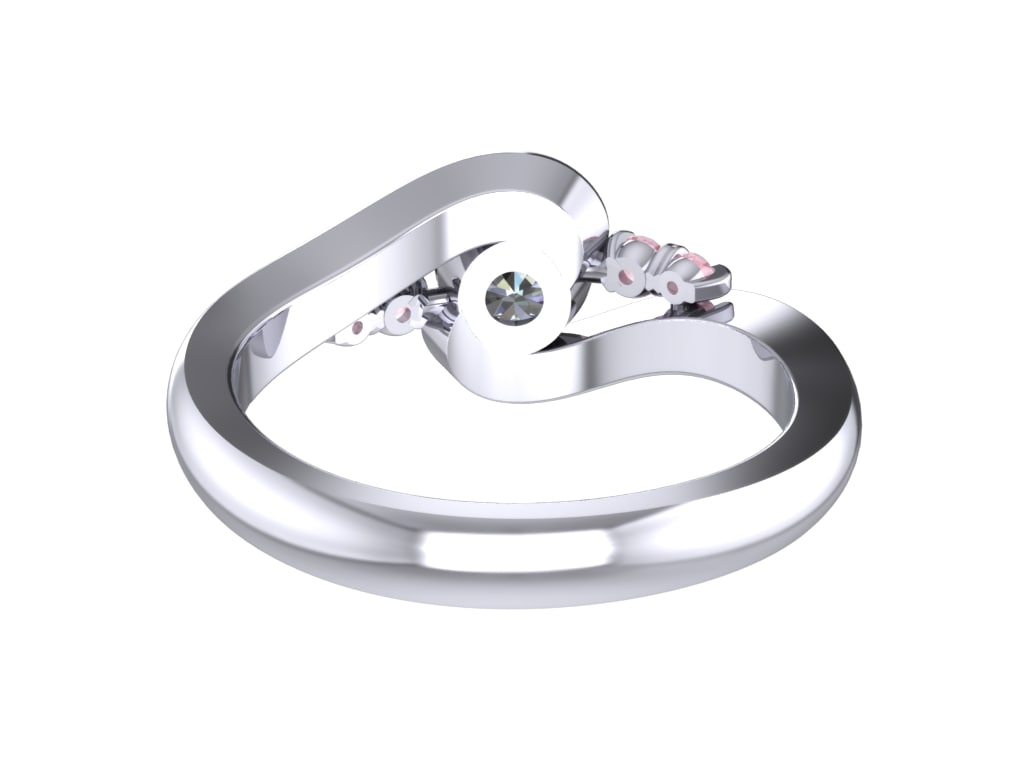 Engagement Ring Solitaire Ring 3D Model Women Ring - CC99 3D print model