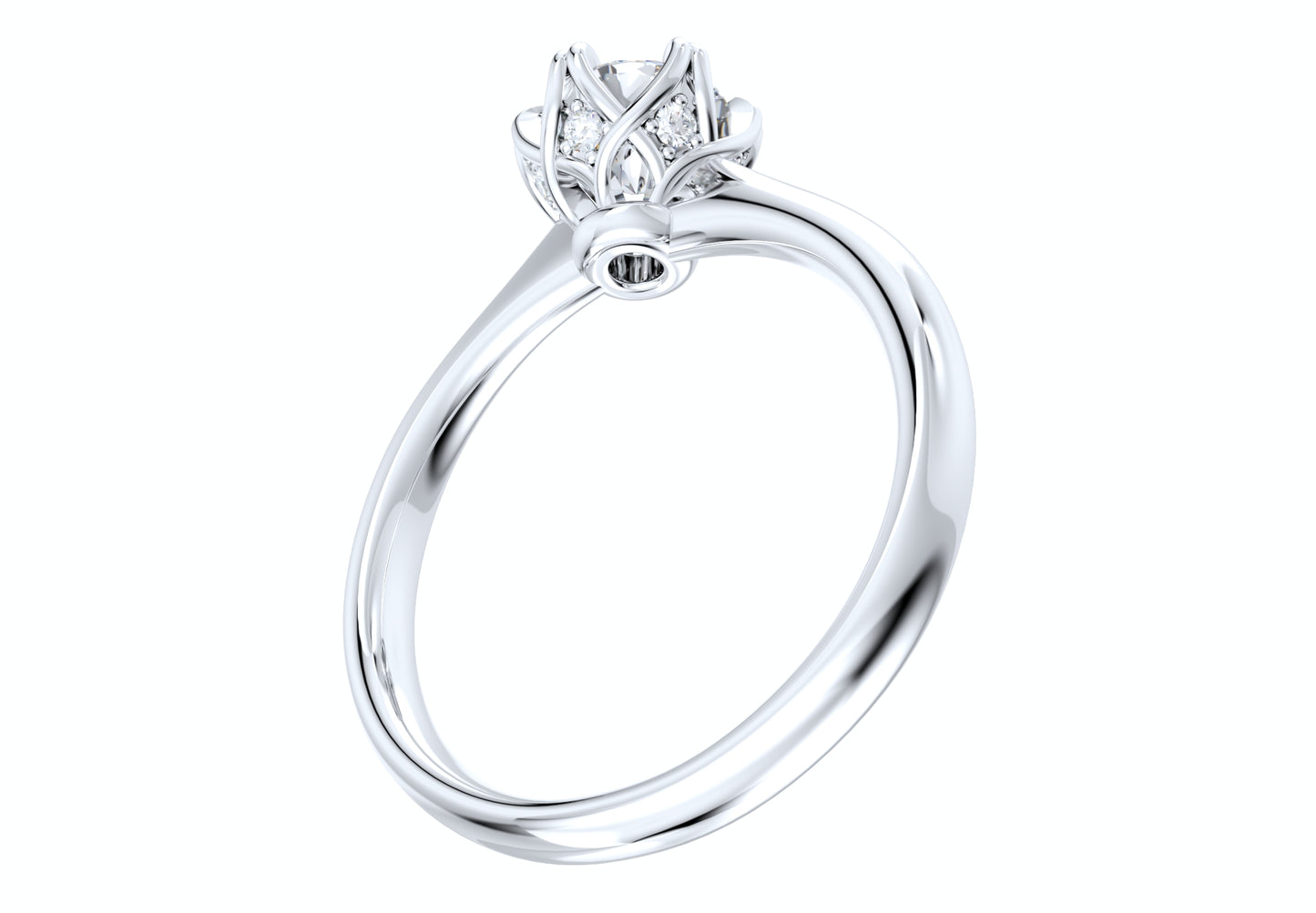 Jewelry Engagement Ring Diamond Basket CAD Design-CC38-5.8mm