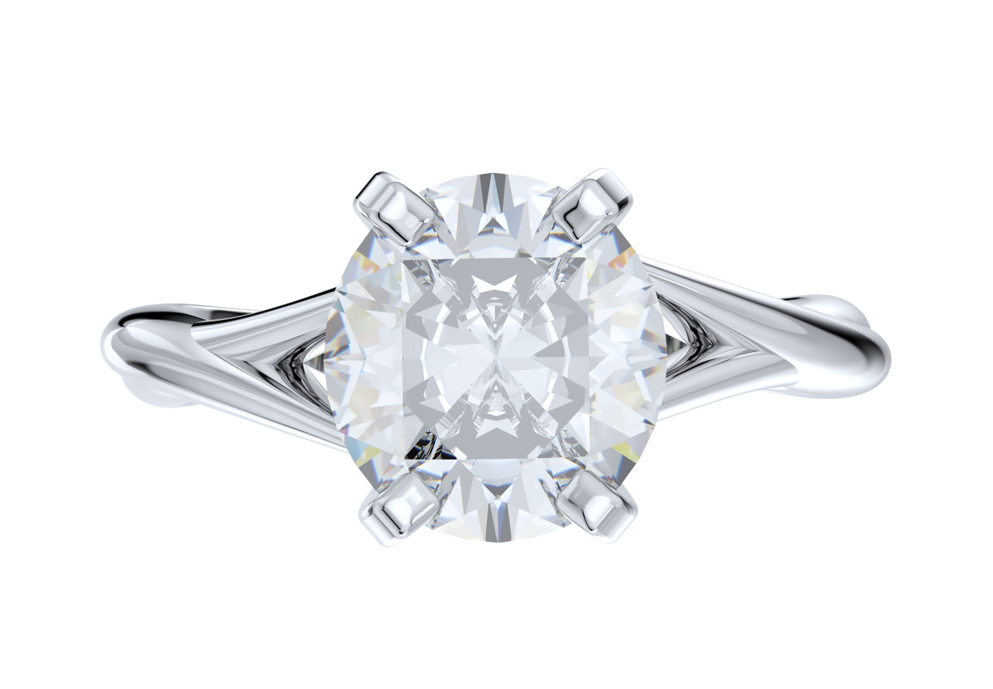 Twisted Oval Gemstone Engagement Ring 3D CAD Design-O11031OR