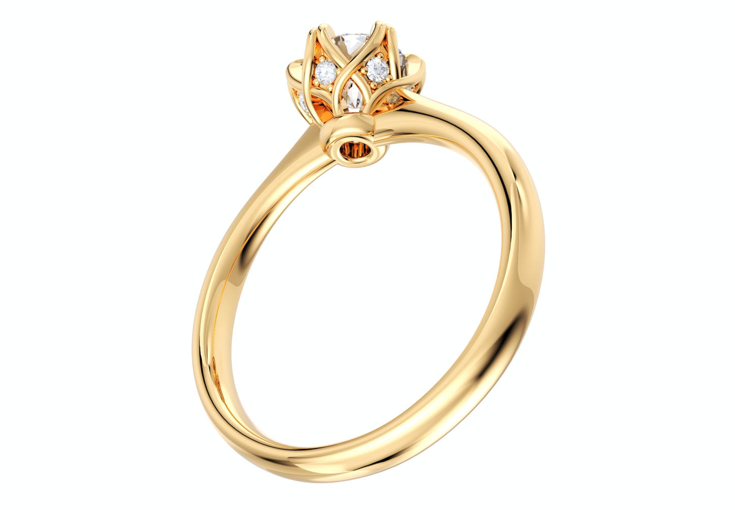 Jewelry Engagement Ring Diamond Basket CAD Design-CC38-5.8mm