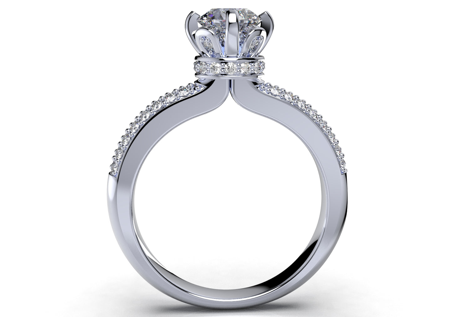 Engagement Solitaire Diamond Ring 3D CAD Design-CC117 3D print model